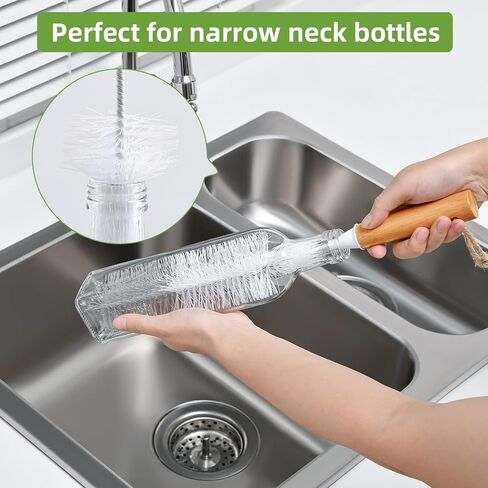 SUBEKYU Bottle Brush, Baby Bottle Brush with Nipple and Straw Cleaner Set, Gray+ White (Gray+ White 5P) in Kuwait