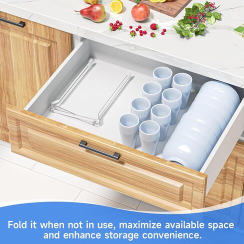 Foldable Water Bottle Drying Rack, Stainless Steel Tumbler Dryer Stand for Kitchen Counter, Multifunctional Space-Saving Cup Drainer for Bottles, Baby Bottles, Glasses & Reusable Bag (Silver, 1PC) in Kuwait
