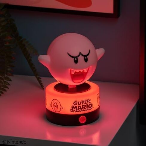 Paladone Super Mario Boo Motion Sensor Room Guard and Night Light, Officially Licensed Nintendo LED Lamp and Security Alarm for Kids Bedrooms, Teenagers, Home, Gift Idea | Motion Sensor Alarm Function • Official Sounds And Flashing Red Light • Includes Ni in Kuwait
