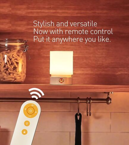 Smilodon Rechargeable LED Night Light with Timer, Bedside Lamp, Dimmable | Woodgrain, Remote Control & Touch, Warm Light for Night Waking, Ideal Gift for Kids and Friends, Bedroom, Nursery & Bathroom in Kuwait