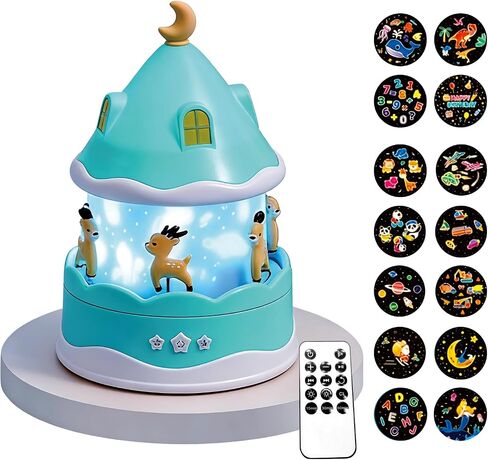 Kids 360° Rotating Star Projector Night Light, Color Changing LED Lamp Bedroom Nursery Gift Green in Kuwait