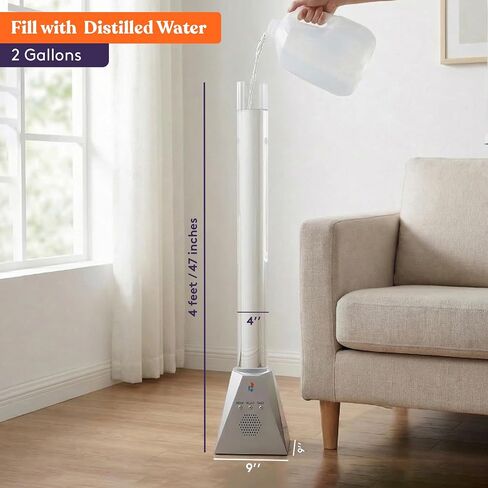 Special Supplies Aquarium Sensory Fish Bubble Light Tube with Music Bluetooth Speaker, 16-Color LED Nightlight, Remote Control, Floor-Standing Lamp for Kids and Adults, 4 Ft (Diamond) in Kuwait
