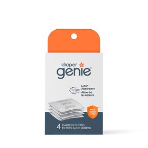 Diaper Genie Carbon Filter (4-Pack) | Diaper Pail Odor Eliminator & Deodorizer | Compatible with the Diaper Genie Complete and Expressions Pail in Saudi Arabia