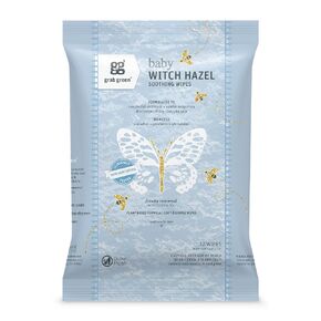 Grab Green Baby Witch Hazel Soothing Wipes, 32 Count, Dreamy Rosewood | Plant & Mineral-Based, Biodegradable, Soothe Common Skin Irritations Such as Diaper Rash, No Alcohol in Kuwait