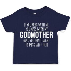 Don't Mess with My Godmother Baby Bodysuit One Piece or Toddler T-Shirt Crazy Godmom Gift for Godchild in Saudi Arabia