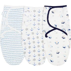 insular Baby Swaddle Wrap, Swaddle Blanket for Newborn and Infant, Adjustable Swaddling Set for Boy and Girl, Soft Cotton Baby Sleep Sack 3 Pack, Space, Small(0-3 Month) in Saudi Arabia