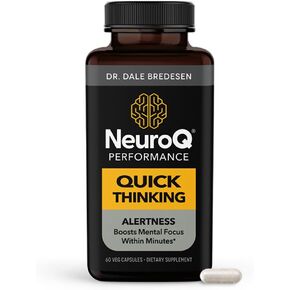 LifeSeasons NeuroQ - Quick Thinking Supplement Pills - Boosts Alertness + Supports Mental Focus - L-Theanine Caffeine L-Tyrosine & Beta-Alanine (60 Capsules) in Kuwait