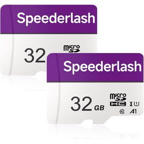 Micro SDHC Memory Card 32GB 2Pack, Speederlash Camera Plus TF Card with Adapter, 90MB/s Read Speed, 4K UHD&5K Video Support, U1 A1 Rated, for Security Camera, Smartphone, Drone, Tablet, PC in Saudi Arabia