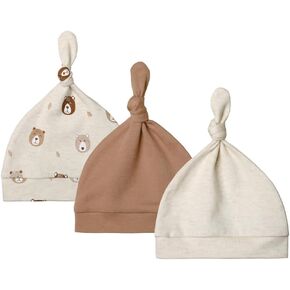 Organic Newborn Knot Hats, Hospital Baby Beanies, Unisex Infant Caps in Kuwait