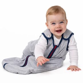 Baby Deedee Sleep Nest Lite - Cotton Sleep Sack 0.6 TOG 18-36M Mocha | Patented shoulder snaps and full-length zipper support easy dressing and diaper changes for warmer routines in Kuwait