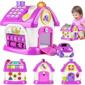 Marstone Toys for 1-2 Year Old Girls, Purple 8-in-1 Musical Learning House | One year old girl birthday gifts for toddler toys, combines learning & play to hold little ones’ focus and keep them occupied in Kuwait