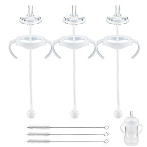 Straw Cup Conversion Kit for Philips Avent Natural Baby Bottles, Weighted Straw Sippy Cup Transition Kit with Soft Nipple, Bottle Handle, 6+ Months, Set of 3 in Kuwait