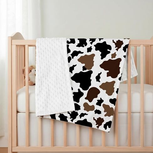 Jola's House 2 Pack Cowboy Baby Blanket Western Cowboy Gender Neutral Minky Blankets for Newborn Baby Girls or Boys Cowboy Nursery Toddler Double Layer Blanket with Dotted Backing (Western) in Kuwait