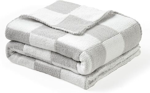CREVENT 30"X40" Cozy Soft Warm Chenille Baby Blanket for Girls Boys, Newborn Essentials for Infant, Baby Shower Receiving Gift - Blue Star in Kuwait