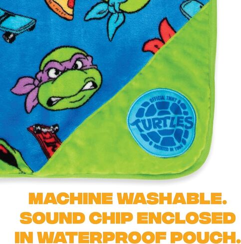 Teenage Mutant Ninja Turtles Musical Warm, Plush, Throw Blanket - Extra Cozy and Comfy for Your Toddler, Blue in Kuwait