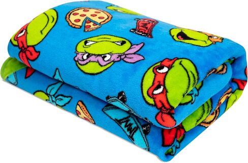 Teenage Mutant Ninja Turtles Musical Warm, Plush, Throw Blanket - Extra Cozy and Comfy for Your Toddler, Blue in Kuwait