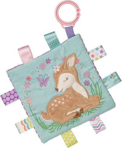 Taggies Soothing Sensory Crinkle Me Toy with Baby Paper and Squeaker, Flora Fawn, 6.5 x 6.5-Inches in Kuwait