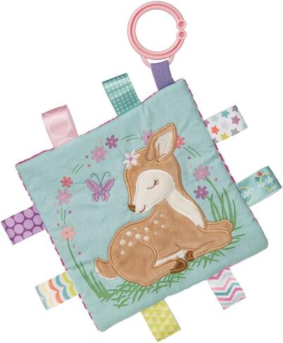 Taggies Soothing Sensory Crinkle Me Toy with Baby Paper and Squeaker, Flora Fawn, 6.5 x 6.5-Inches in Kuwait