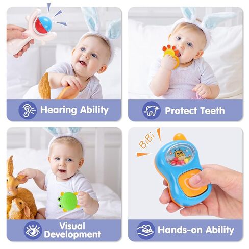 20PCS Baby Rattles Toys Set, Baby Toys 3-6 Months, Infant Grab and Shake Rattle, Sensory Teether, Learning Toy for 0 1 2 3 4 5 6 7 8 9 10 11 12 Month 1 Year Old Newborn Boys Girls in Kuwait