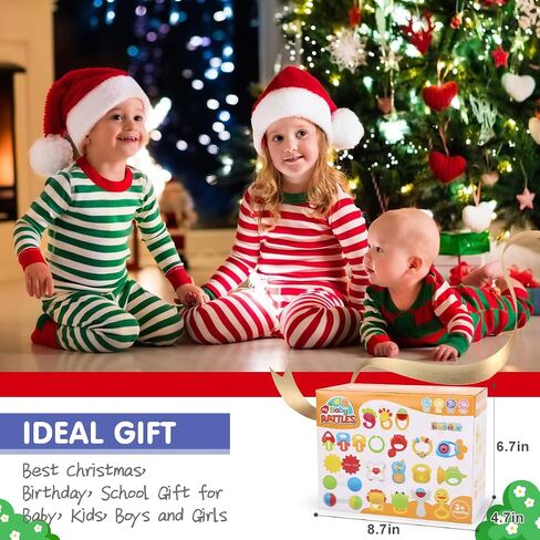 20PCS Baby Rattles Toys Set, Baby Toys 3-6 Months, Infant Grab and Shake Rattle, Sensory Teether, Learning Toy for 0 1 2 3 4 5 6 7 8 9 10 11 12 Month 1 Year Old Newborn Boys Girls in Kuwait