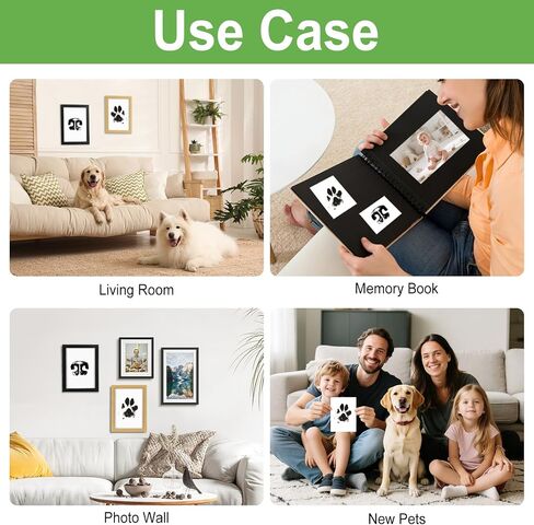 echosari 2 Pack Inkless Baby Hand and Footprint Kit with Picture Frame | Mess Free Ink Pad for Newborn Keepsake, Dog Nose & Paw Print Kit, Ideal New Mom Gifts (Medium) in Kuwait