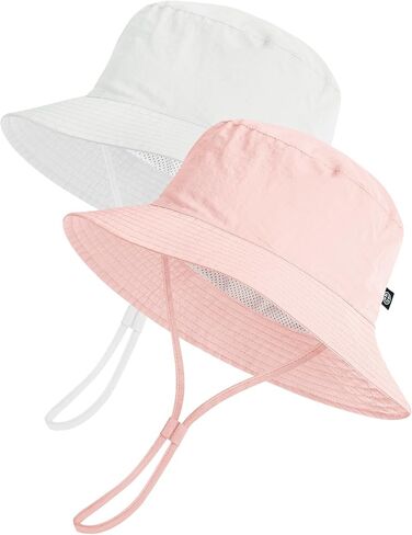 Toddler Bucket Hats UPF 50+ Baby Sun Hat Adjustable Kids Sun Protection Summer Hat Wide Brim Beach Hat for Boys Girls 0-6Y in Kuwait