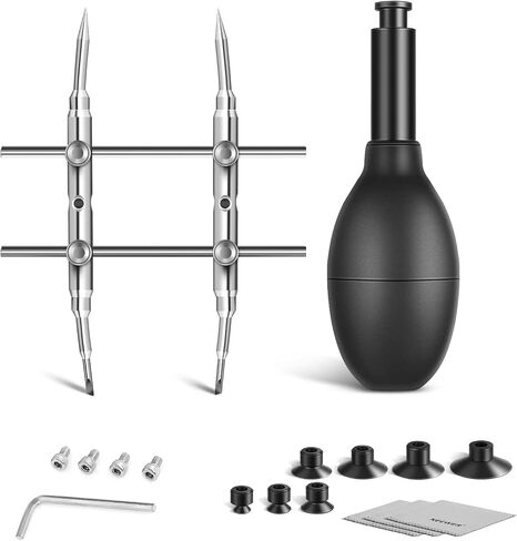 NEEWER Lens Sucker and Spanner Kit, IC Pick Up Vacuum Suction Pen with 7 Interchangeable Suction Cups and Curved Tips Camera Lens Spanner Wrench Stainless Steel Tool for Lens Repairing and Cleaning in Kuwait