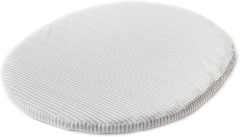 Stokke Sleepi Mini Fitted Sheet V3, Fans Grey - Compatible with Sleepi Mini Mattress V3-100% Fine Cotton Percale - Washable in Kuwait