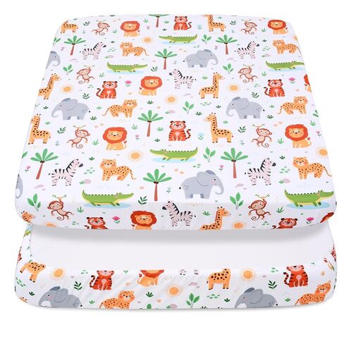 Cloele Round Crib Sheet,42 X 42in, Microfiber White Space Fitted Sheet | Fitted Sheet for 42 X 42 Mattresses,Ultra Soft Unisex Round Fitted Sheet for Baby Boys Girls in Kuwait