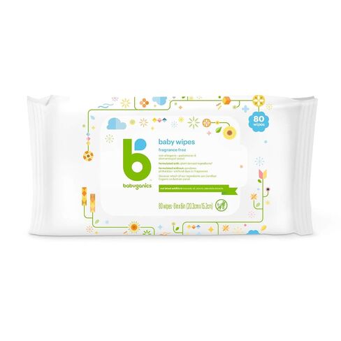 Babyganics Baby Wipes, Fragrance Free, 80 ct in Kuwait