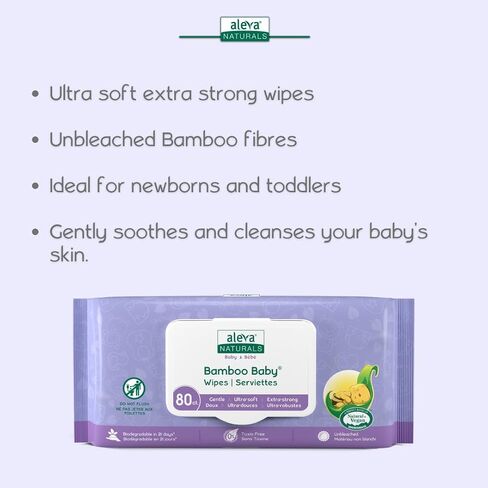 Aleva Naturals Bamboo Baby Wipes - 480 ct in Kuwait