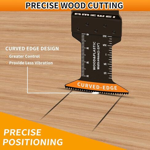 AMZWEI 50Pcs Oscillating Tool Blades, Professional Universal Saw Blades | Wood Metal Cutting, Multitool Blades Compatible with Dewalt, Milwaukee, Dremel, Ryobi in Kuwait