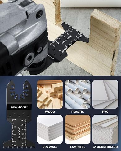 GORWARE Oscillating Tool Blades, Japanese Tooth Quick Release Multi Tool Blades Kits Fit Milwauke, Chicago, Worx, Rockwell, Rigid (100PCS Japanese Tooth Blades) in Kuwait