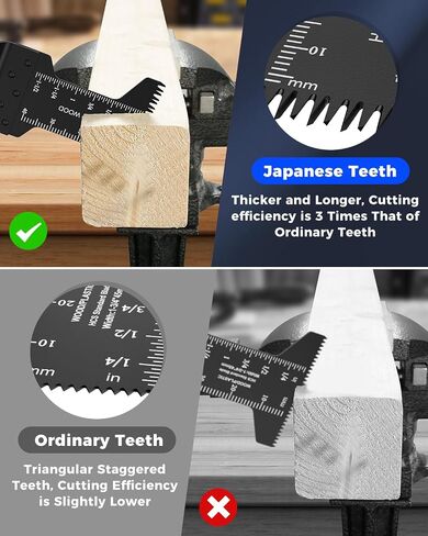 GORWARE Oscillating Tool Blades, Japanese Tooth Quick Release Multi Tool Blades Kits Fit Milwauke, Chicago, Worx, Rockwell, Rigid (100PCS Japanese Tooth Blades) in Kuwait