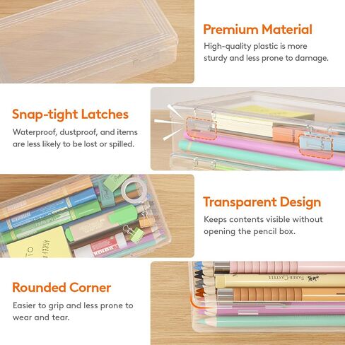 Lifewit Photo Storage Box 5x7 Photo Case, 9 Inner Photo Keeper, Clear Photo Boxes Storage,Stackable Craft Organizer for Art Supply, Office, 10 Pack in Kuwait