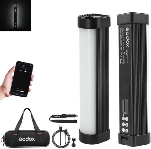 Godox WT25D Daylight Waterproof LED Tube Light, 24W 9.8'' 5600K Underwater LED Light CRI/TLCI 96+ Dimming 0-100%, Supports 40m Dive Depth Bluetooth APP Control in Kuwait