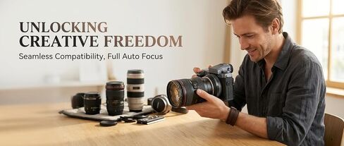 EF-GFX II AF Adapter for Canon EF to GFX Cameras | Canon EF to Fuji GFX adapter with AF/IS/EXIF, CNC aluminum, zero image loss, fits GFX100/100S/50S/50R. in Kuwait