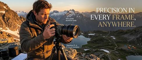 PL-E Manual Focus Adapter for PL Lens to Sony E-Mount | PL-E mount adapter, manual focus, CNC alloy, zero vignette & leak, smooth, fits A7/FS7/FX9/NEX. in Kuwait