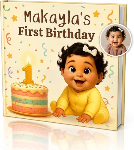Personalized First Birthday Story Book, 1st Birthday Gift for Baby, Customized Name & Character, Custom Baby Book in Kuwait
