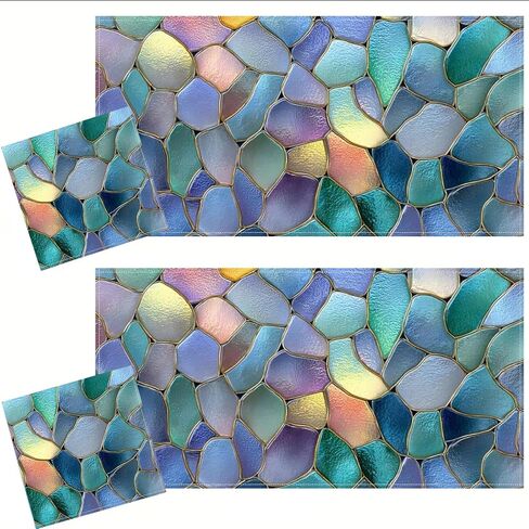 2 Pcs Fluorescent Light Covers for Drop Ceiling, Magnetic Fabric Diffuser, 4x2 Feet, for Office, School, Hospital, Home(Geometry Series) (Glaze) in Kuwait
