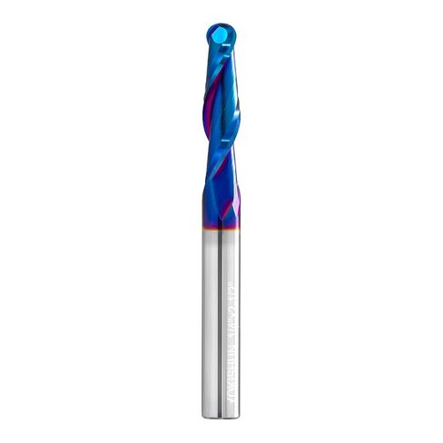 2 PCS Ball Nose Set CNC Router bits Carbide Ball Nose End Mill with Nano Blue Coating for Side Milling. End Milling. Finish Machining. (2 PSC Ball Nose Set) | for Side Milling,End Milling,Finish Machining,includes different sizes of bits to accommodate di in Kuwait