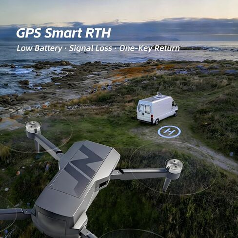 3-Axis Gimbal GPS Drone with 4K Camera, 90 Min Long Flight Time,3280 FT Long Control Range, Auto Return, Follow Me, Brushless Motor, 5G FPV RC Quadcopter for Beginners(Under 249g) in Kuwait