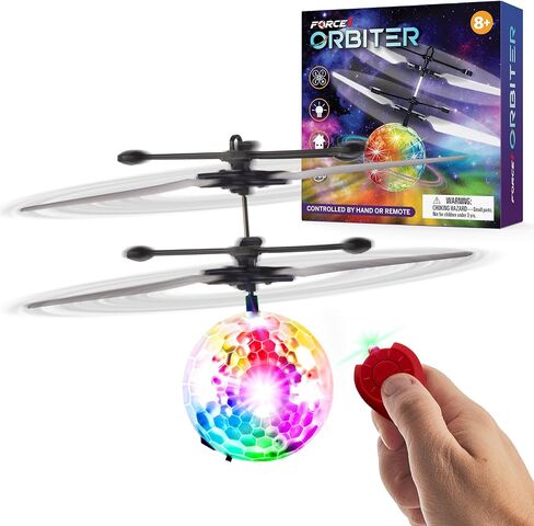 Force1 Orbiter Flying Orb Ball Toy Hand Operated Spinner Drones for Kids - Mini UFO Drone Toys with Remote, Rechargeable LED Indoor Floating Hover Hand Controlled Orb Toys in Kuwait