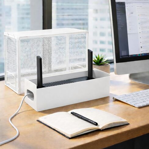 Large WiFi Router Cover, Blocks Up to 90% of EMF While Maintaining Uninterrupted Use, WiFi Cover EMF Protection, WiFi Router Faraday Cage EMF Shield, White in Kuwait