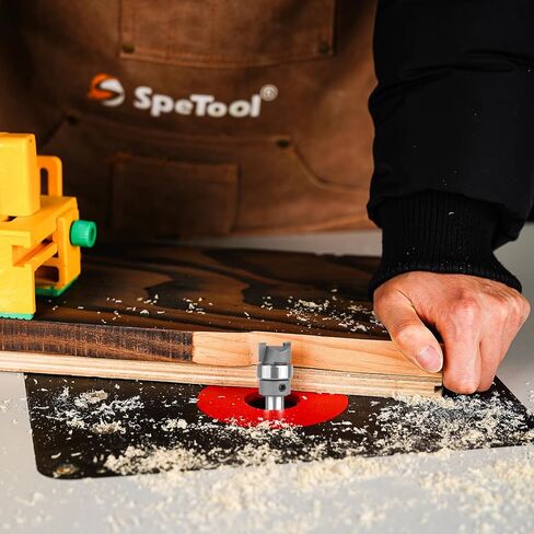 SpeTool Carbide Flush Trim Router Bit 1/4 Shank 1/2 Dia 1/4 CL, Top Bearing Plunge Pattern Router Bit for Woodworking Trimming, Template Guide Woodworking Milling Cutter Tool in Kuwait