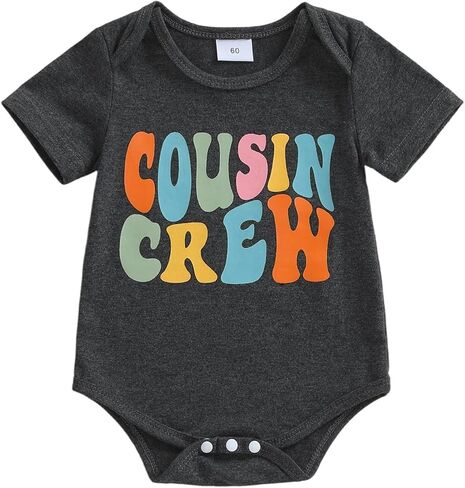 SAYOO Cousin Crew Shirts Baby Girl Boy Jumpsuit Romper Sweatshirt Sister Brother Cousin Crew Matching Outfits Fall Clothes in Kuwait