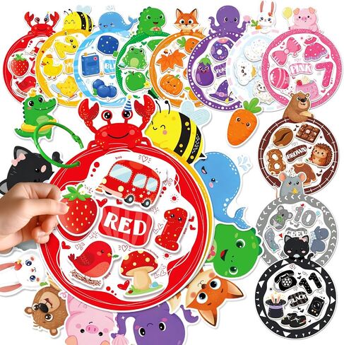 slapaflife Montessori Color Sorting Toys for Toddlers 2-4,Fine Motor Toys for Toddlers 3-4, Busy Book Preschool Learning Activities, and Toddler Matching Games for Learning and Gift Ideas. in Kuwait