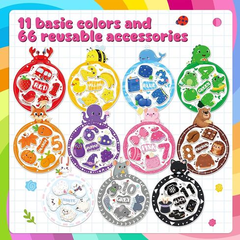 slapaflife Montessori Color Sorting Toys for Toddlers 2-4,Fine Motor Toys for Toddlers 3-4, Busy Book Preschool Learning Activities, and Toddler Matching Games for Learning and Gift Ideas. in Kuwait