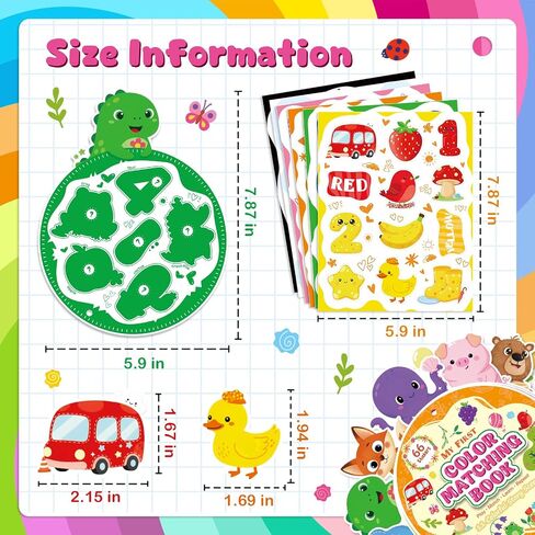 slapaflife Montessori Color Sorting Toys for Toddlers 2-4,Fine Motor Toys for Toddlers 3-4, Busy Book Preschool Learning Activities, and Toddler Matching Games for Learning and Gift Ideas. in Kuwait