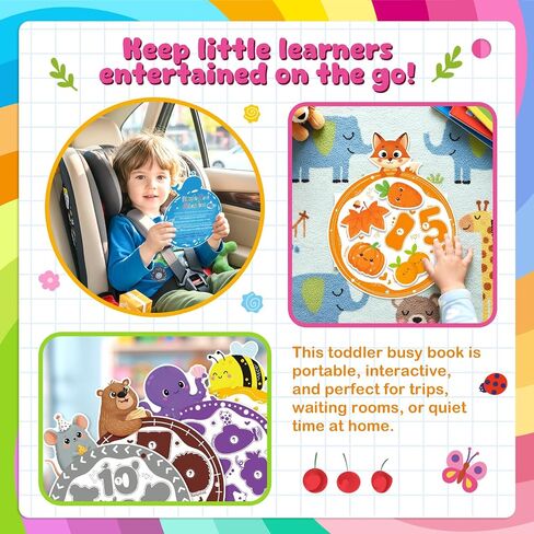slapaflife Montessori Color Sorting Toys for Toddlers 2-4,Fine Motor Toys for Toddlers 3-4, Busy Book Preschool Learning Activities, and Toddler Matching Games for Learning and Gift Ideas. in Kuwait